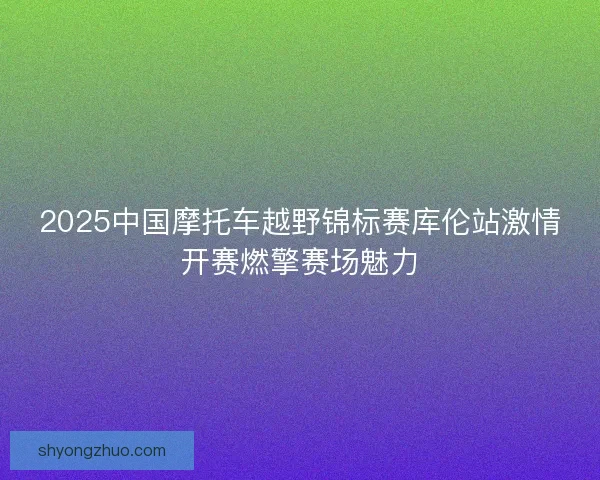 2025中国摩托车越野锦标赛库伦站激情开赛燃擎赛场魅力